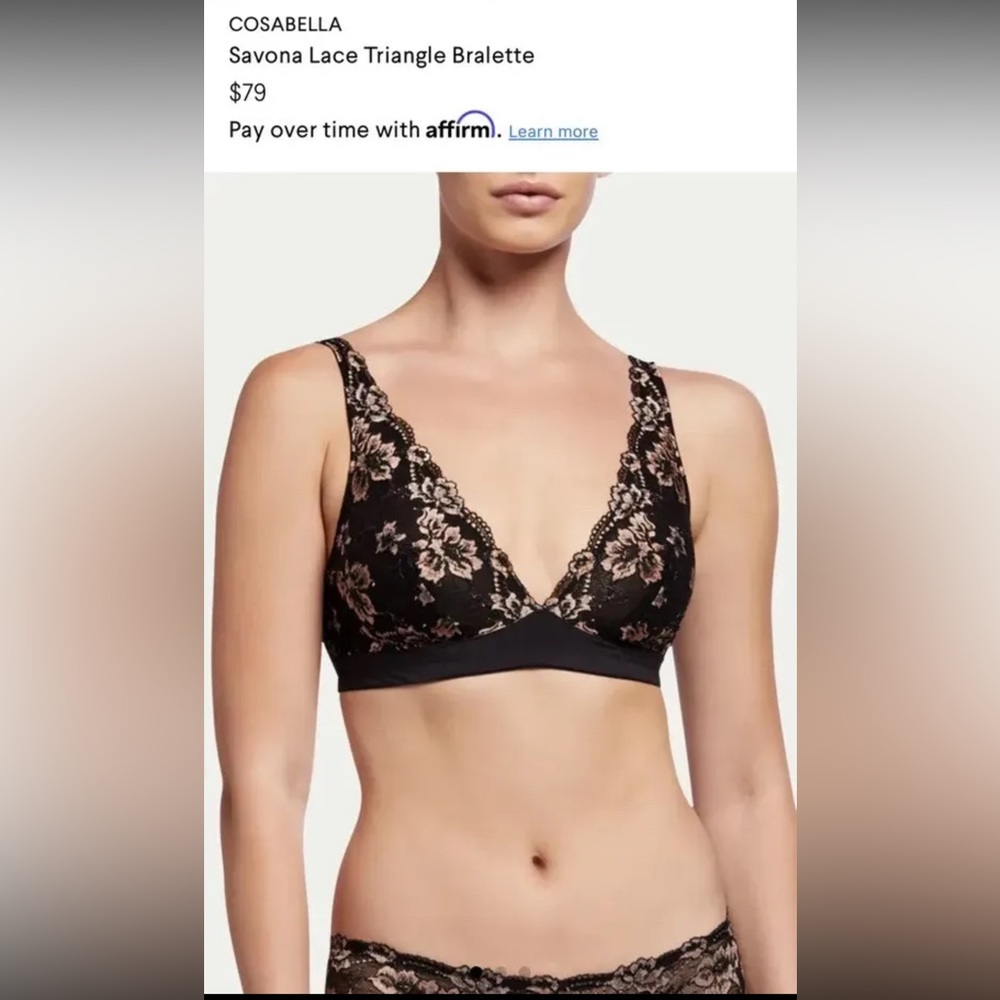 Cosabella Savona Lace Triangle Bralette. Original!